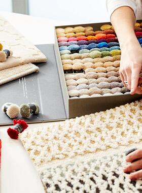 古臻地毯私人定制专拍/手工羊毛地毯客厅设计师样板房竹纤维天丝