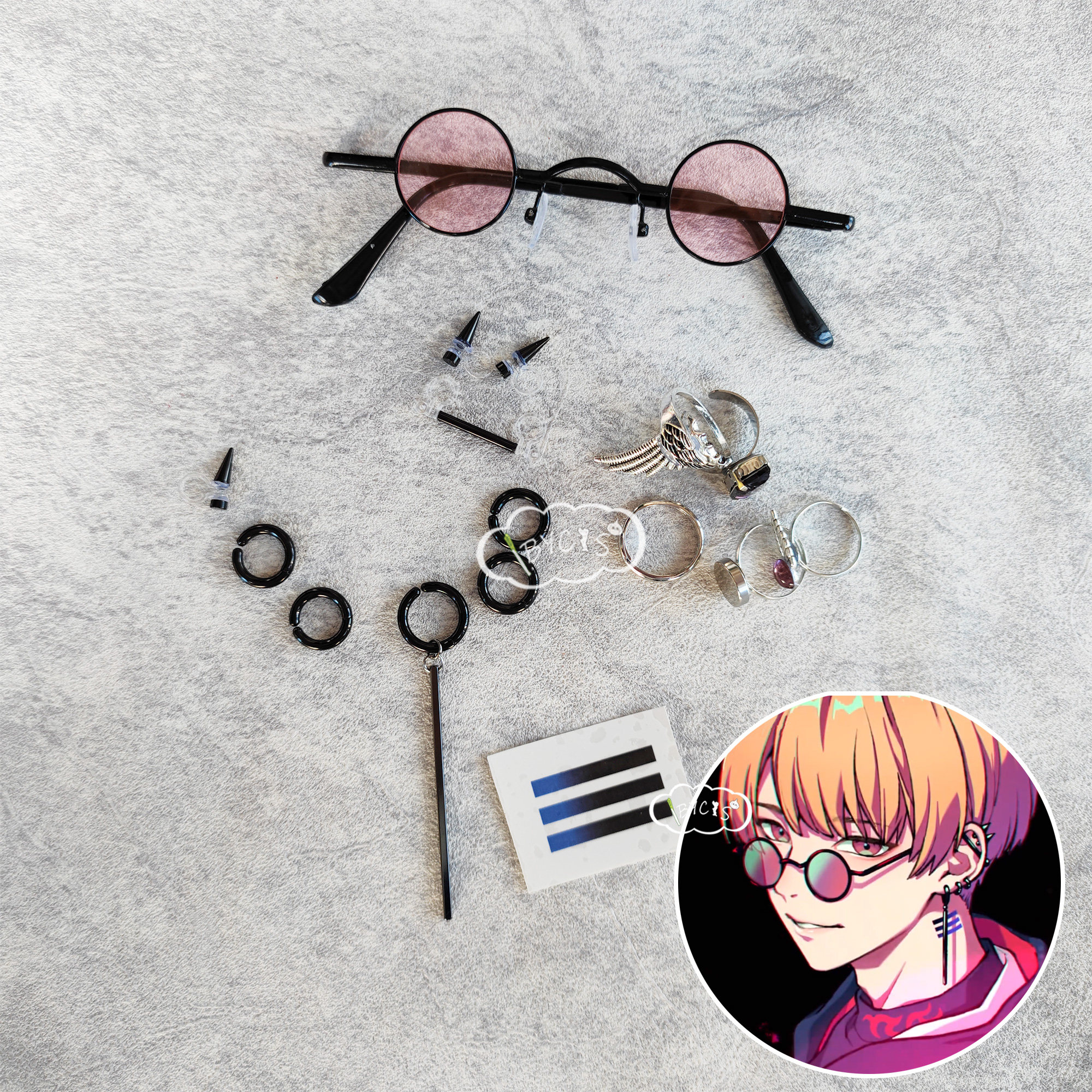 paradox live bae朱雀野燕夏準耳环耳夹cosplay饰品配饰燕夏准cos