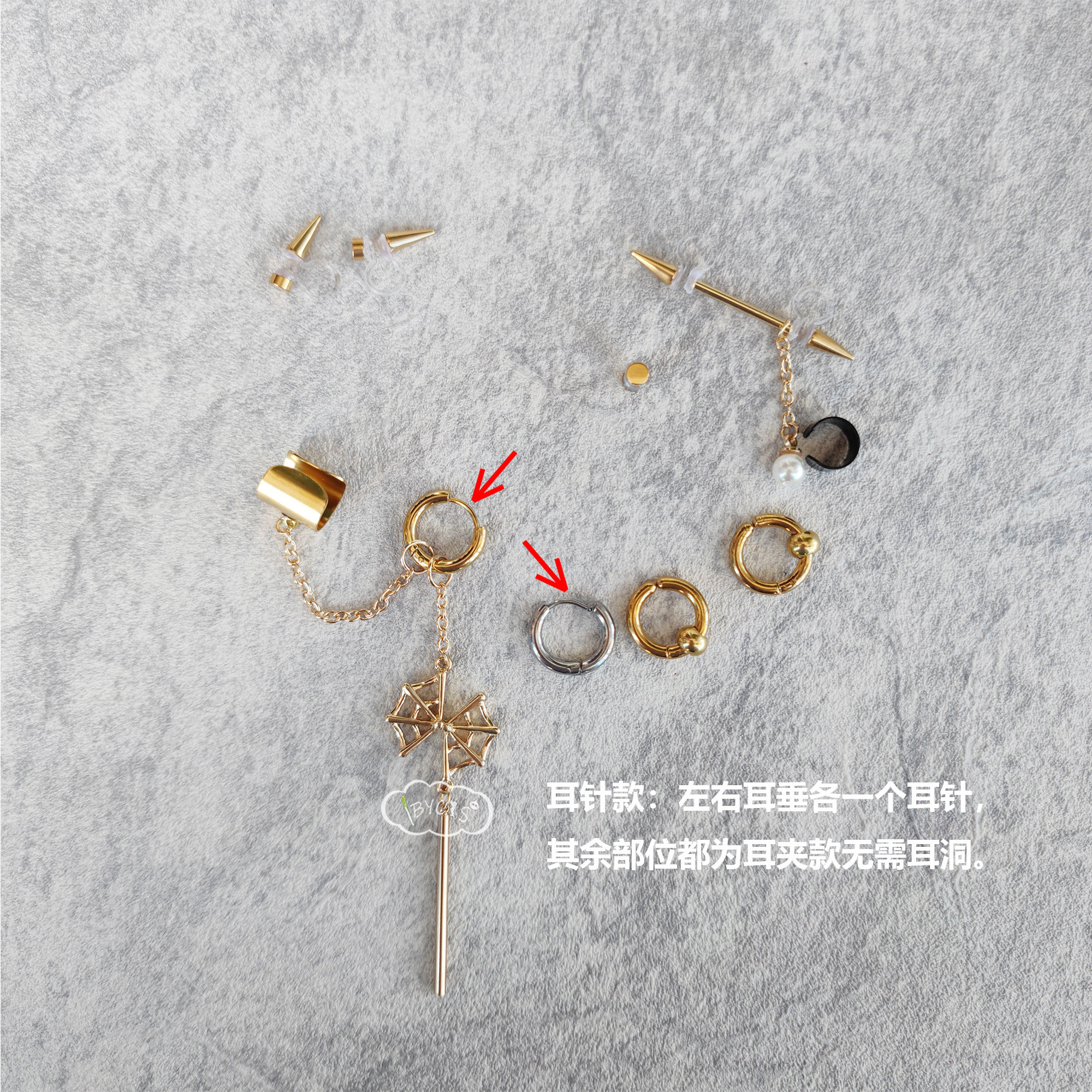 thumbnail for Rainbow Society EN XSOLEIL Wild Orchid Meloco Kyoran cos Earrings Ear Pins Ear Clip Necklace Tattoo Stickers