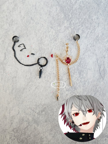 葛叶3D演唱会cos耳环sanya耳环