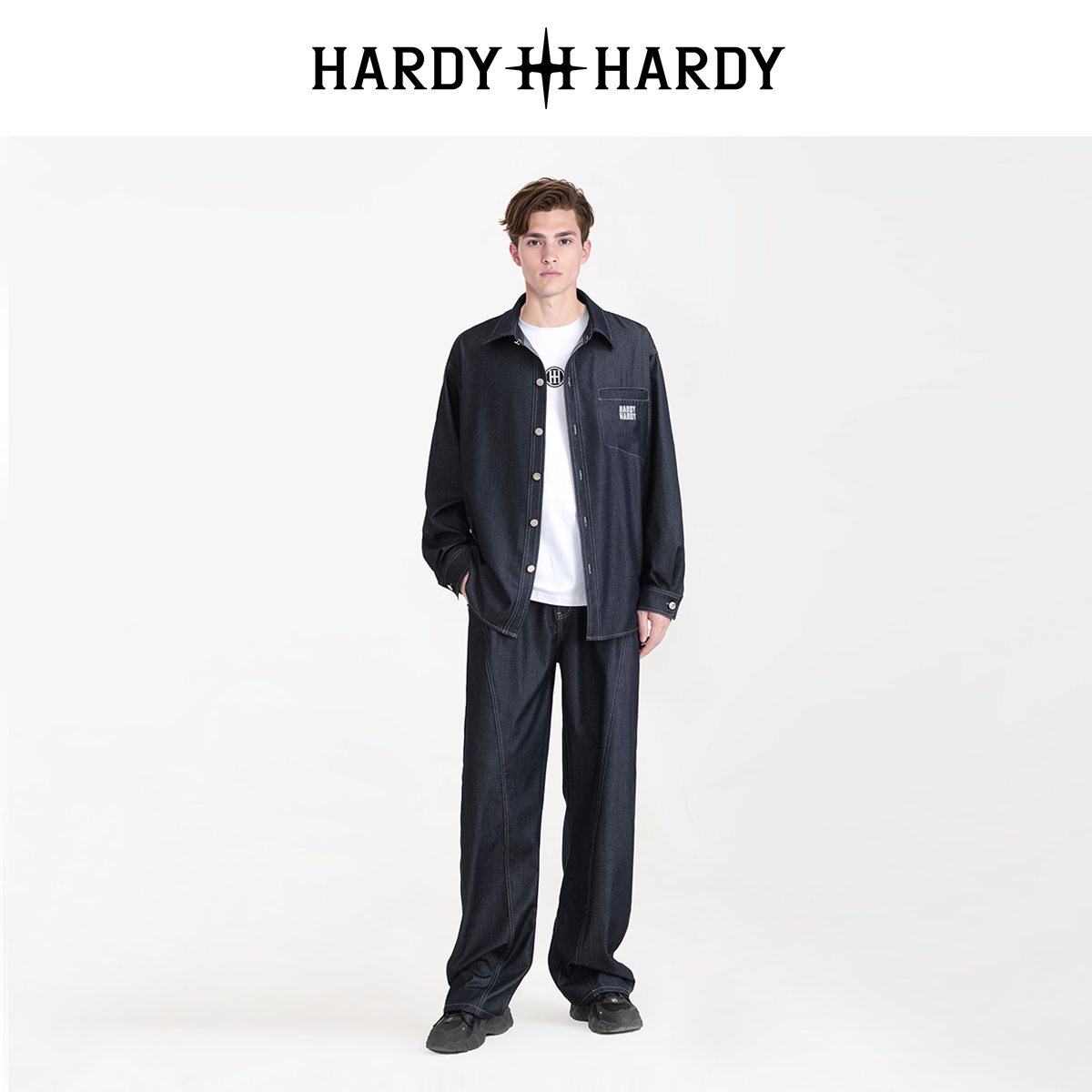 HARDY HARDY25SS时尚老钱风感痞帅衬衫外套套装