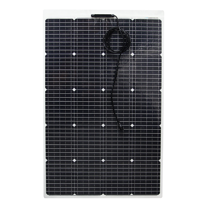 包邮单晶半柔性太阳能电池板100W直冲48V60V72v电瓶车配3米线送胶