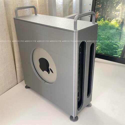 Mac mini M1M2主机立式主机壳带硬碟拓展坞收纳仓支架保护壳外壳
