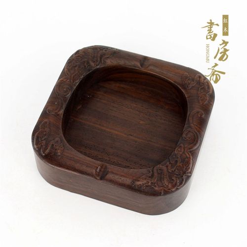 红木雕工艺礼品黑梓木实木烟灰缸高档烟缸烟盒创意个性商务礼品盒