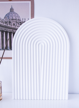 石膏款波浪门拱款收纳托盘摆件拍照道具家居装饰化U妆饰品摄影背