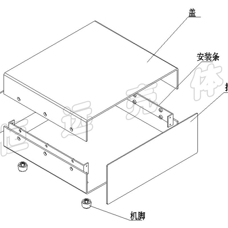 全铝仪表机箱 仪表壳体 金属机箱 全铝控制箱 测试盒 铝盒 功放