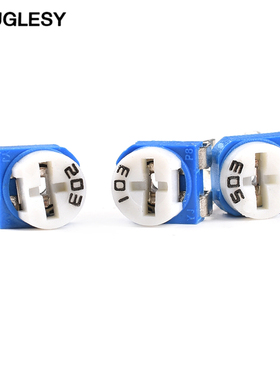 RM065卧式蓝白可调电位器电阻101/501/102/103/104/201/203/502