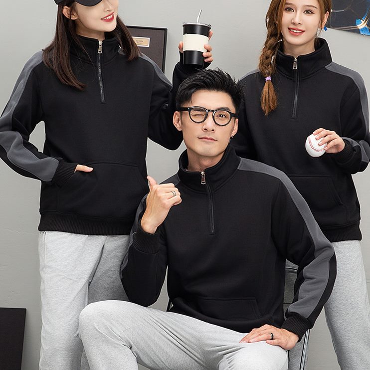 餐厅印logo秋冬火锅饭店餐饮工作服定制卫衣工装女服务员长袖酒店