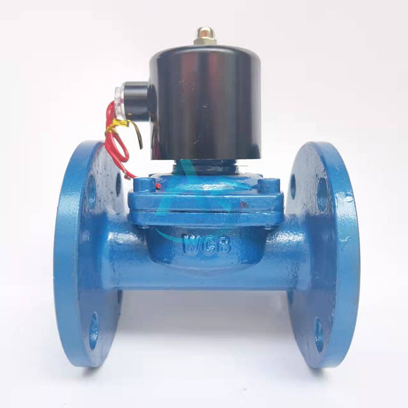 ZCS铸钢水用电磁阀24v220v常闭法兰电磁开关阀DN50 65 80 100 150