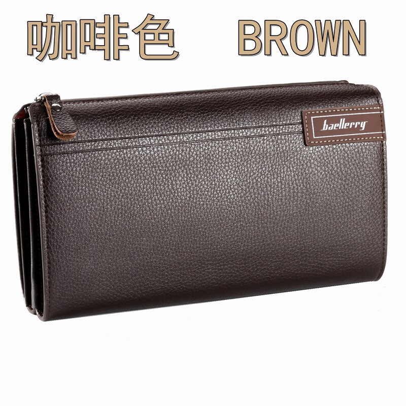 2021新款商务手拿包男士大容量多功能软皮长款钱包男式拉链手机包