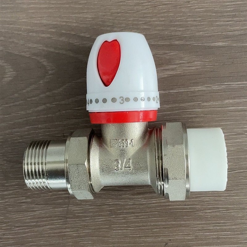 自动角式/直式温控阀地暖通气片DN15 20温控阀手动温控阀恒温阀46