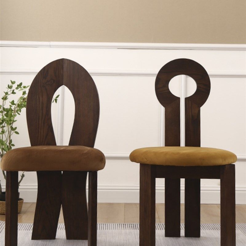 爆款中古椅复古实木餐椅家用法式化妆椅侘寂风简约客厅靠背椅子,工业油品/胶粘/化学/实验室用品,实验室漏斗,淘宝优惠券,粉丝福利购,淘宝优惠卷