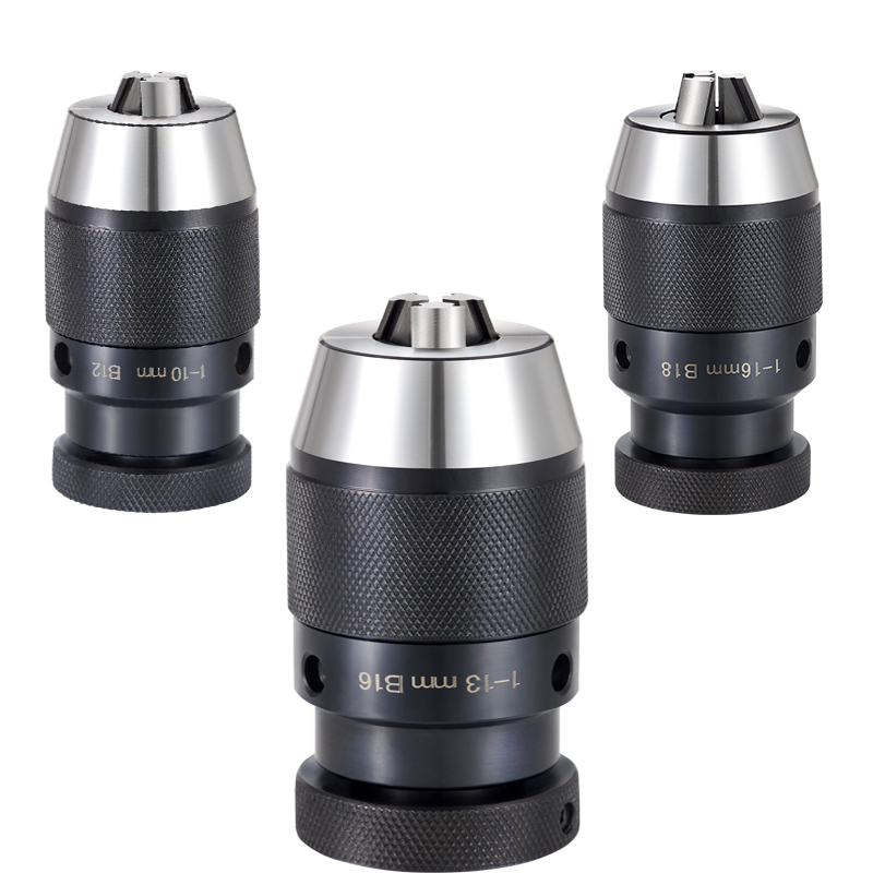 高精度一体自紧式钻夹头重t型自紧自动钻夹头卡头钻床台钻夹头b16