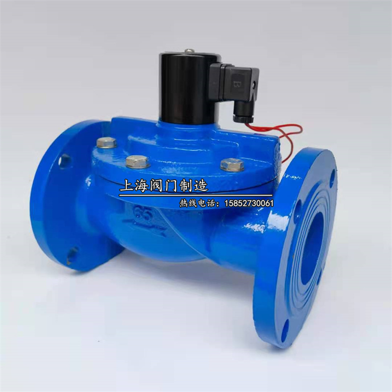DF铸铁水用电磁阀220V法兰灌溉喷淋开关阀常闭DN50 65 80 100 150