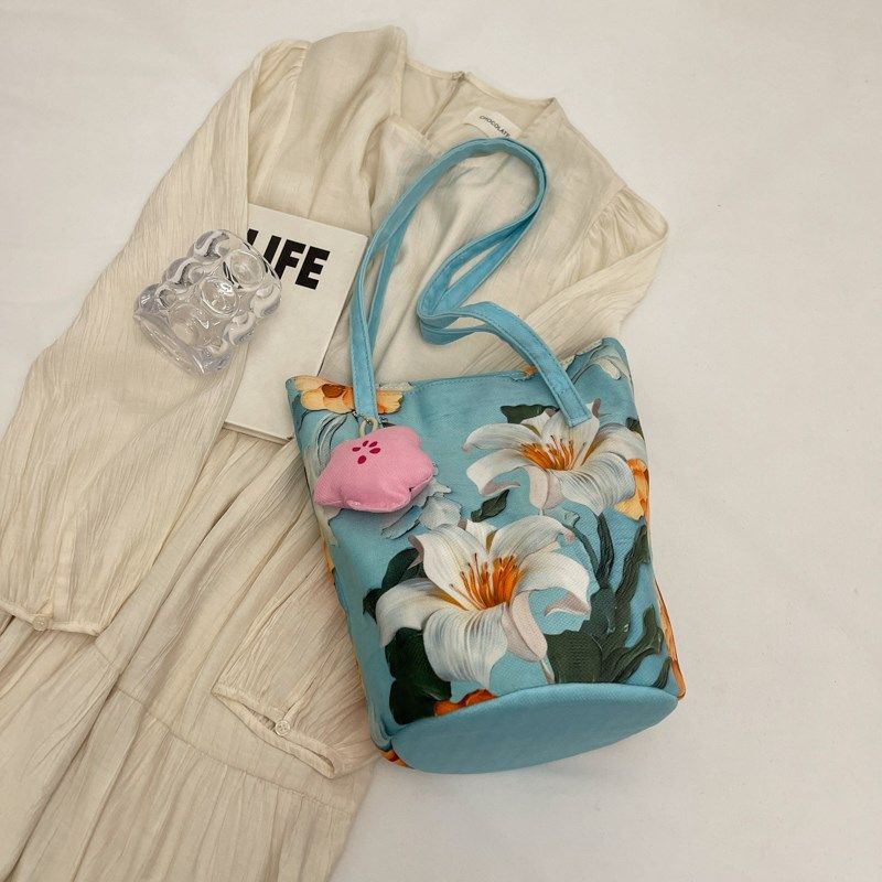 新中式国风包包女式2024新款小众超火休闲帆布单肩包大容量水桶包,搬运/仓储/物流设备,机械式停车设备（立体停车库）,淘宝优惠券,粉丝福利购,淘宝优惠卷