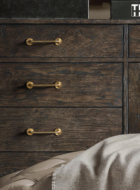 流放.同那TONA 纯铜中古风拉手抽屉橱柜衣柜门把手全铜柜门拉手