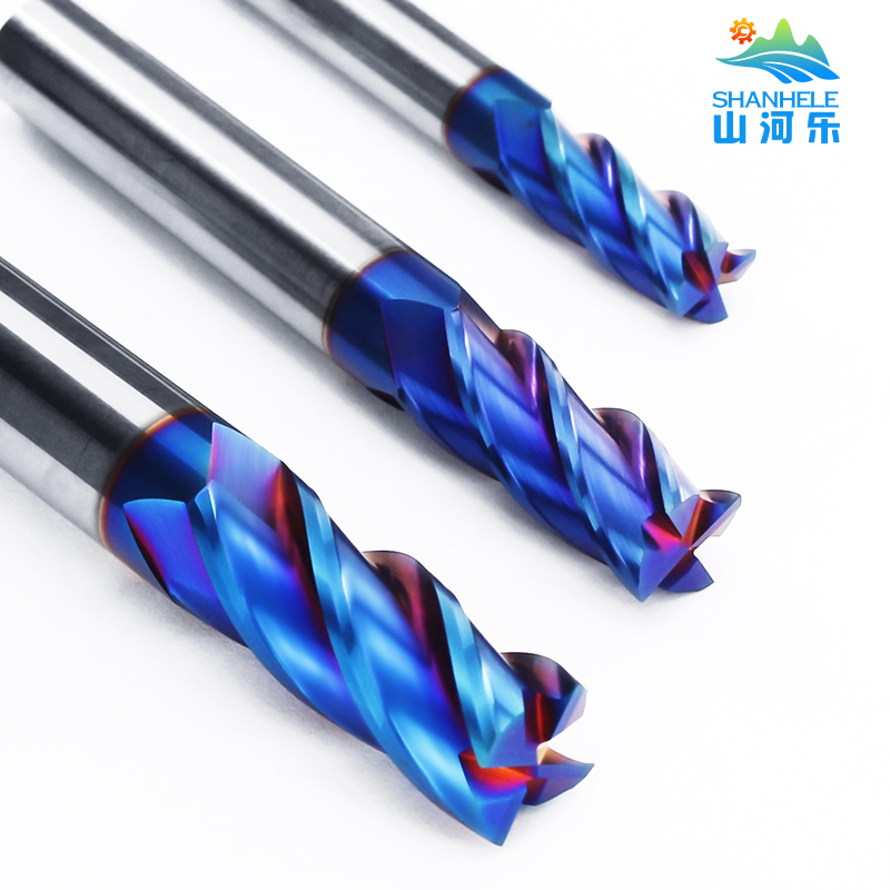 山河乐 台湾 65度 高硬 钨钢铣刀 4刃平刀 合金刀立铣刀 台湾原产