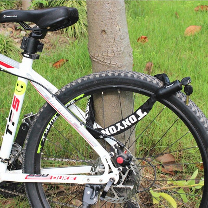 通用TONYON自行车锁电动车锁链条锁摩托车锁防盗锁山地车电瓶车锁