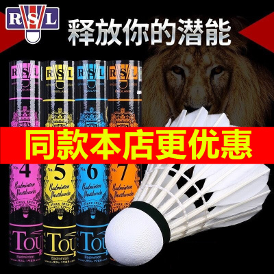 亚狮龙RSL羽毛球4号5号耐打王比赛训练专用室内户外防风正品鸭毛