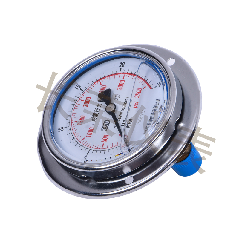 耐震机油压力表yn100zt轴向防震油压表J真空表抗振液压表25MPa