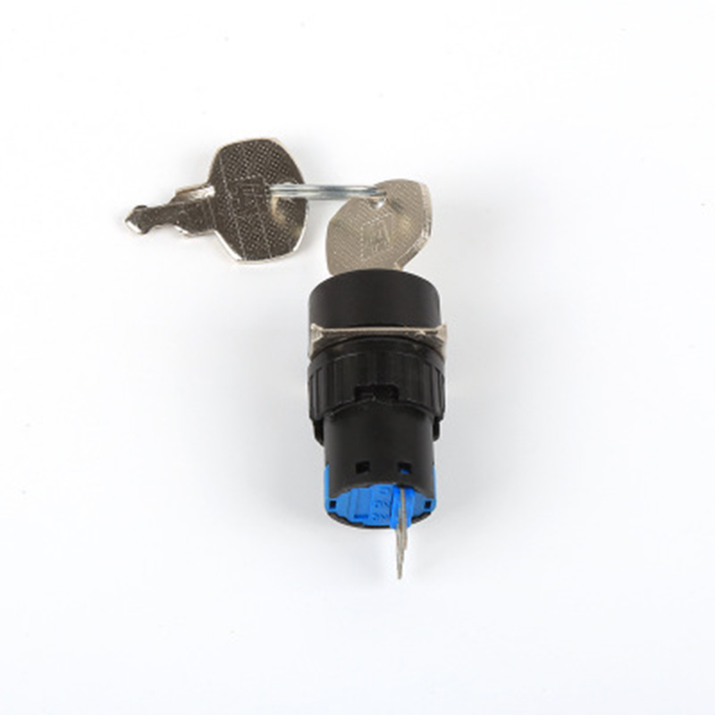 带钥匙旋钮按钮开关LA16Y-11Y/22Y旋转二档三档启动停止开孔16mm
