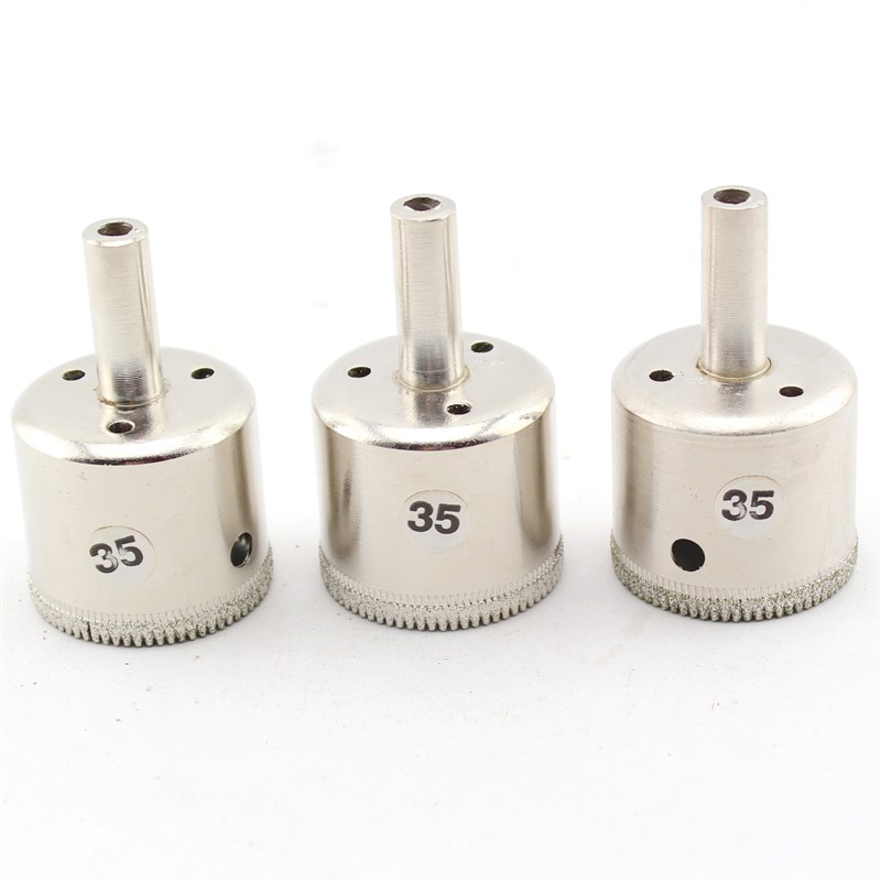 50-100mm带齿金刚石牙钻开孔器瓷砖玻化砖玻璃钻头石材大理石宝石