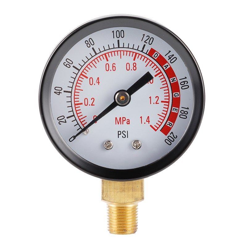 0-1.4mpa0-200PSI 1/8NPT50mm测气压水压液压油压防震径向压力表