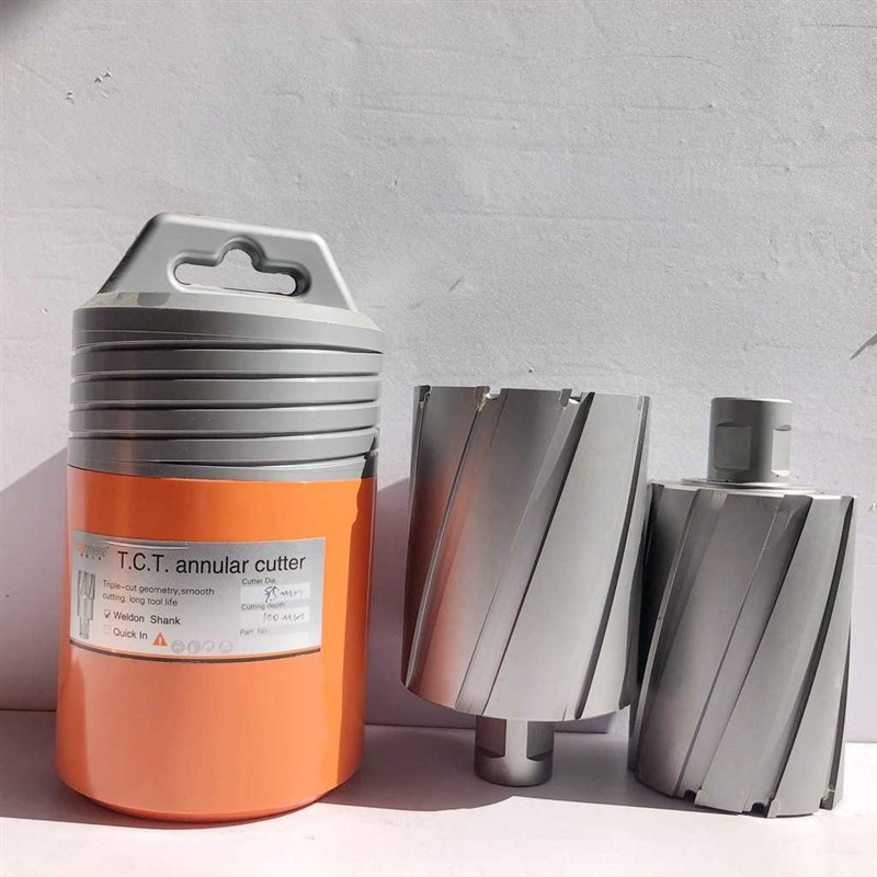 加长空心钻头取芯钢板钻磁力钻磁座钻套料开孔器14-100*100mm