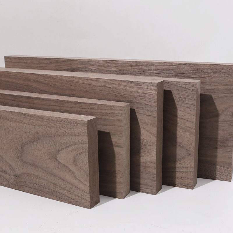 新品.北b美黑胡桃木料原木木板板材实木木方木条雕刻料桌面隔板批