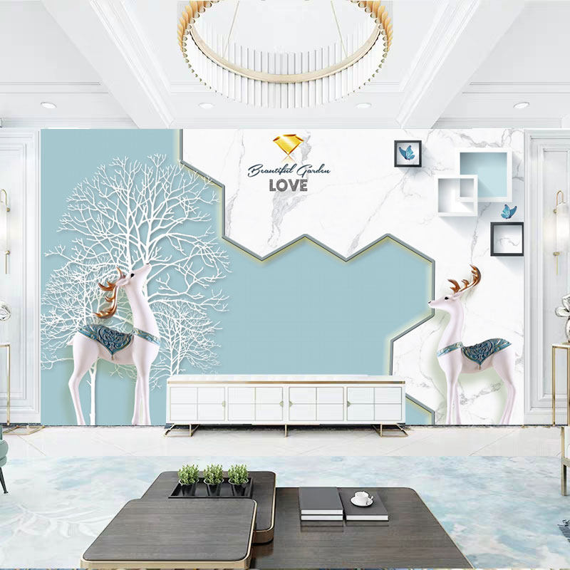 网红北欧风格8d立体客厅电视背景墙壁画3d现代简约影视墙墙布壁纸,搬运/仓储/物流设备,机械式停车设备（立体停车库）,淘宝优惠券,粉丝福利购,淘宝优惠卷