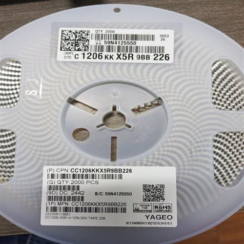 国巨贴片电容1206 22UF 226K 精度10% 6.3V 10V 16V 25V 35V 50V