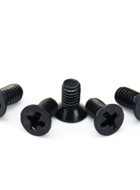 黑色十字平头/沉头螺丝钉碳钢加硬电子螺丝M2M2.5M3x3x4x5x6x8x30
