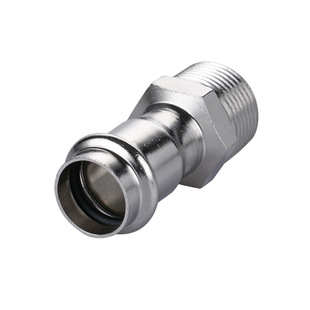 304不锈钢双卡压式管件外丝直接薄壁外螺纹直通卡压配件大全316L