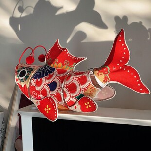 新年手持锦鲤鱼灯笼手工diy材料包非遗中国风2026新款春节小礼物