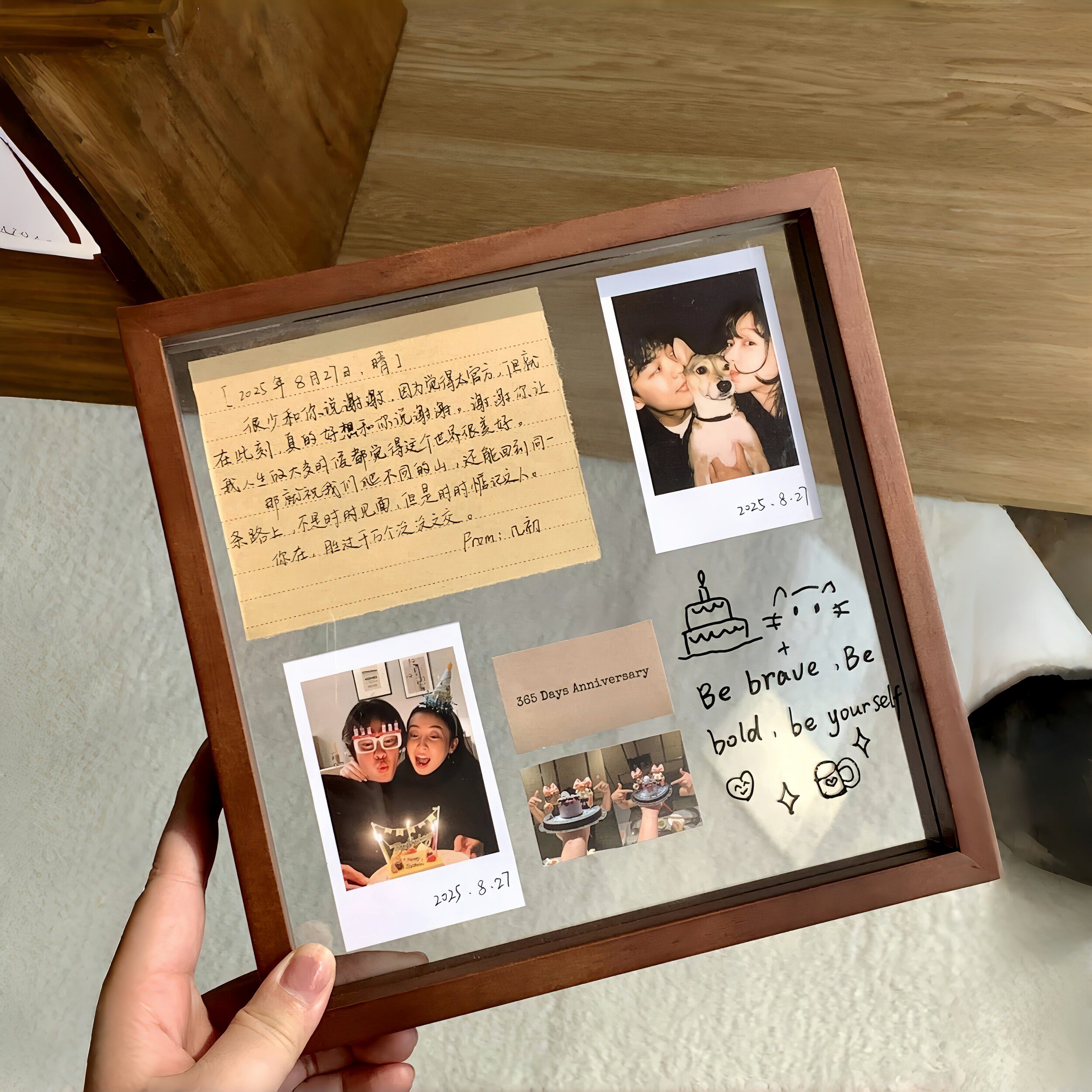 【周年礼物】创意相框手工diy礼物相框送男友照片相框自制diy相框