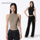 上衣 背心女夏新内搭打底外穿修身 asomesome美式 辣妹半高领无袖