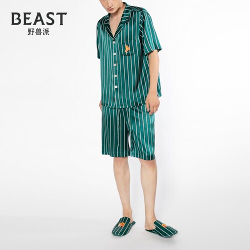 那个野兽野兽派蚕丝短款家居服