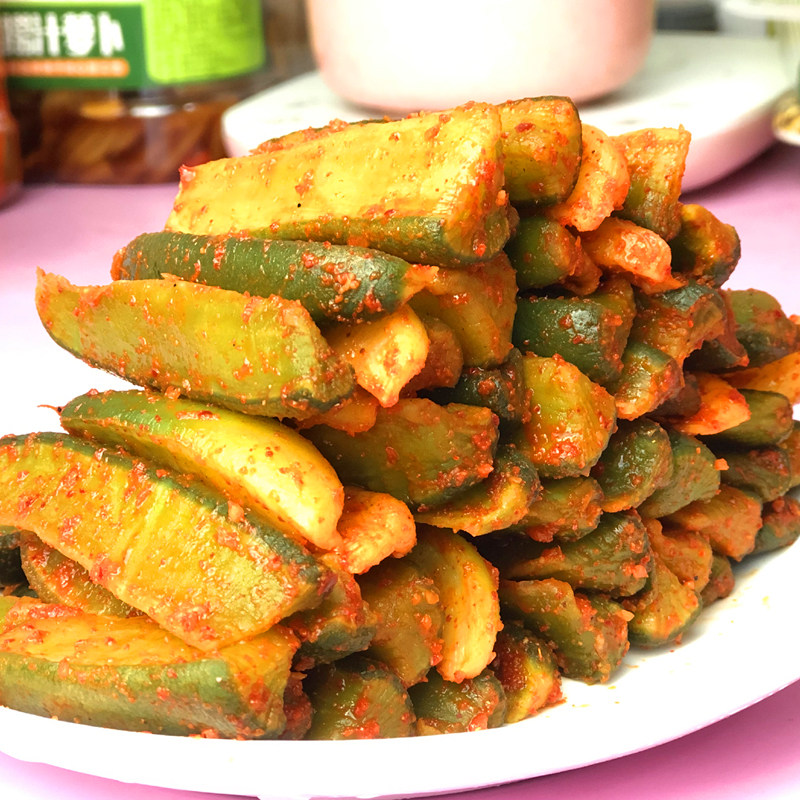 潍坊萝卜条咸菜500g手工腌制农家下饭菜香脆五香青萝卜干酱菜即食