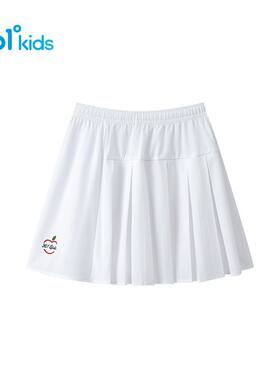 361kids白色百褶运动半身裙