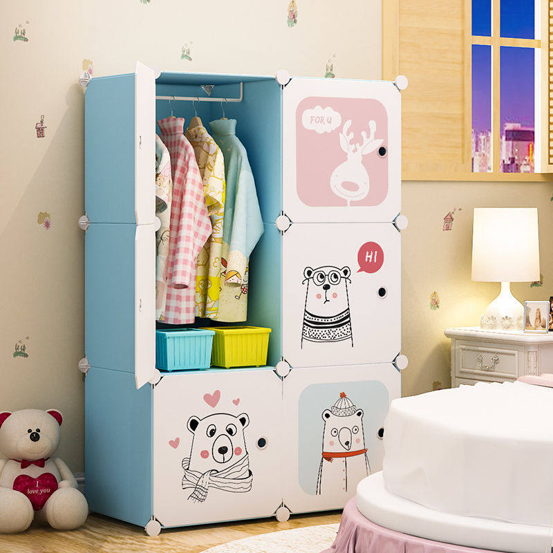 简易儿童衣柜卡通经济型实木塑料组装婴儿女孩宝宝布储物收纳柜子|ruв категории получать отделка, семьи, хранения приборов, коробка для хранения, ящик - от Buy2taobao.com для оказания профессиональной услуги покупки агента Taobao