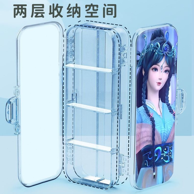 叶罗丽流沙文具盒大容量笔袋女孩ins风铅笔盒创意公主文具学用品