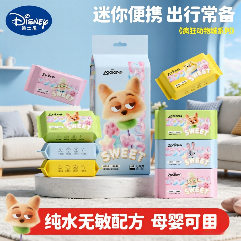 湿纸巾纯水湿巾独立小包便携学生用随身出行迷你儿童湿巾幼儿园
