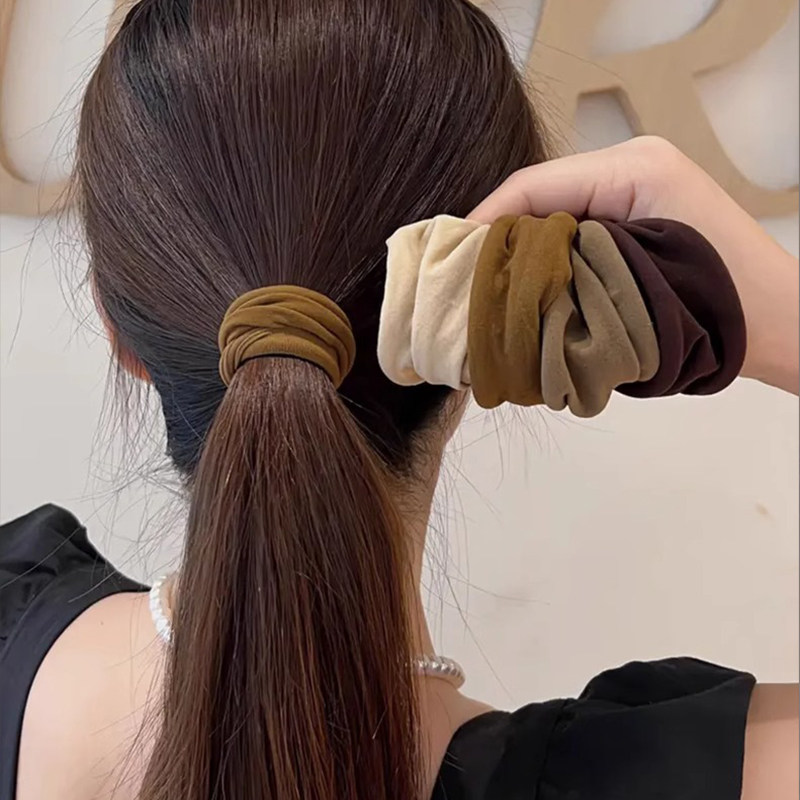 2024高端奶茶色不伤发气质面膜发圈头绳高级感扎高马尾不塌神器女,饰品/流行首饰/时尚饰品新,发饰,淘宝优惠券,粉丝福利购,淘宝优惠卷