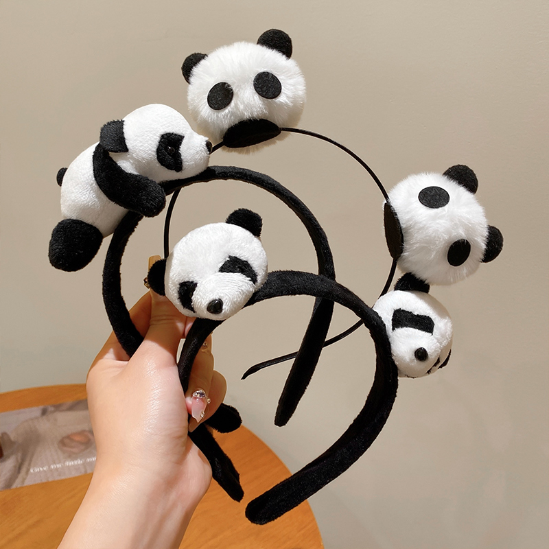 可爱熊猫发箍洗脸专用发卡