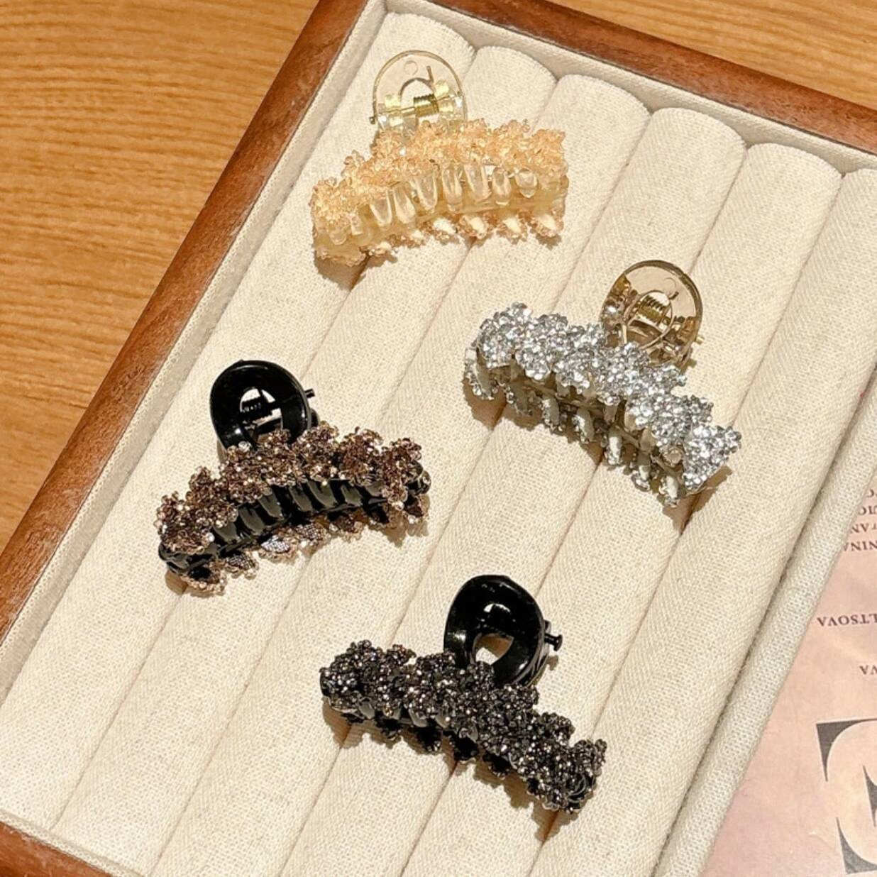 韩版轻奢高级感麦穗小抓夹半扎发气质发夹刘海夹发饰女鲨鱼夹头饰