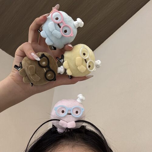 可爱日系角落生物毛绒眼镜发夹