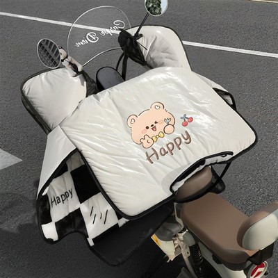 冬季保暖电动车挡风被2025新款加绒加厚冬用电瓶车防风罩防水御寒
