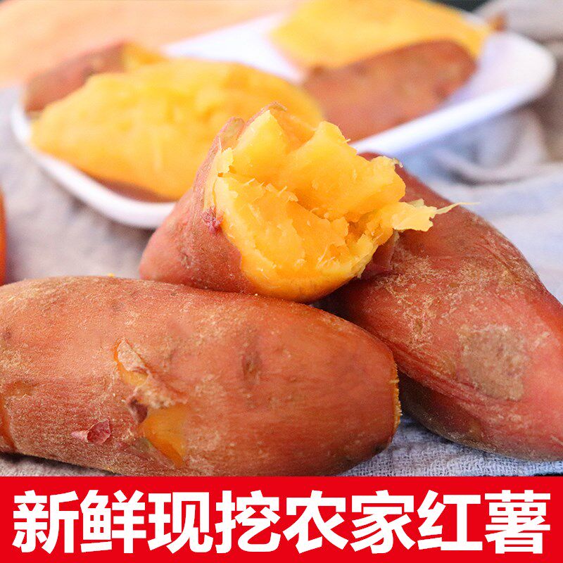 红薯新鲜农家自种5斤烤地瓜沙地小番薯香蜜薯烟薯龙九山芋板栗薯