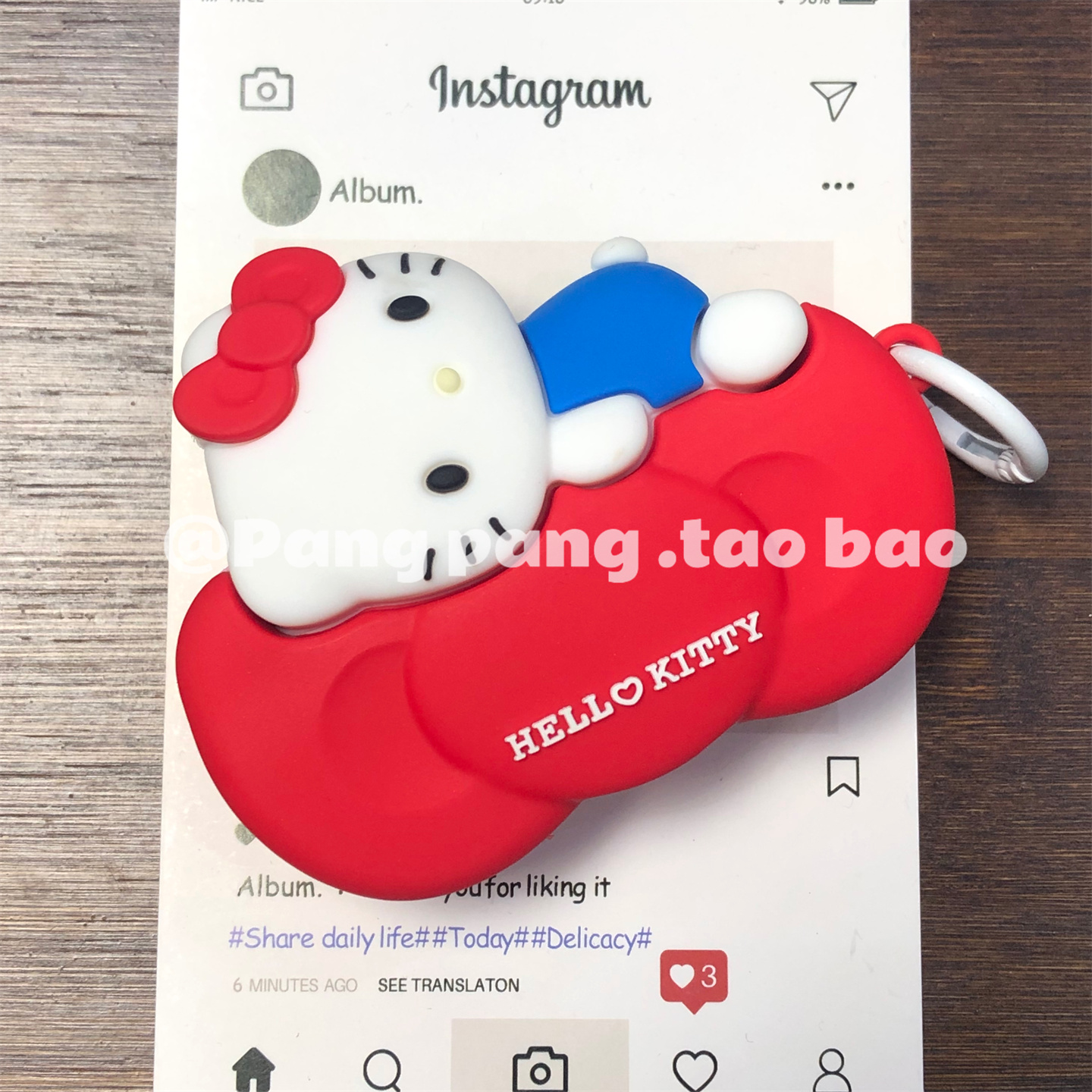 凯蒂猫蝴蝶结硅胶AirPods保护套