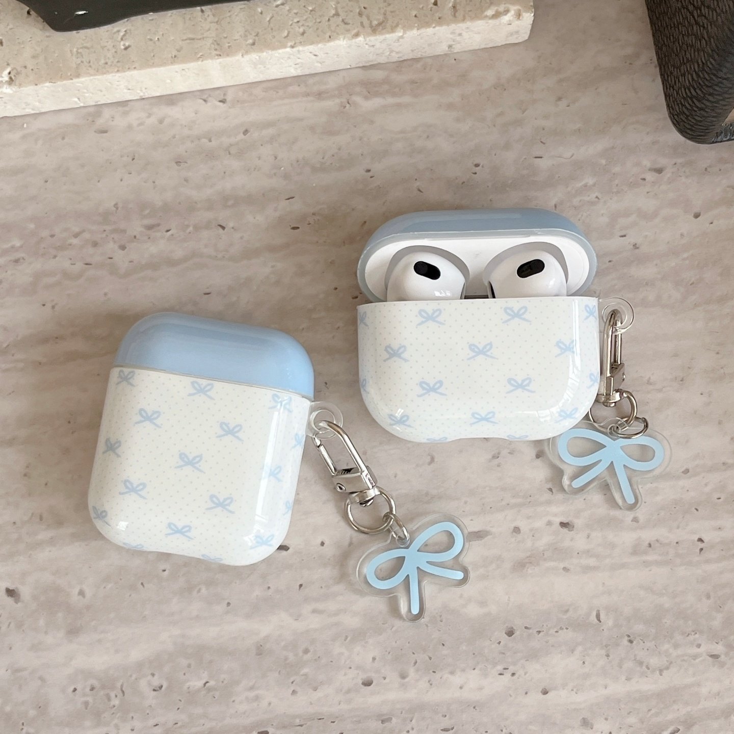 简约ins风波点蝴蝶苹果airpods pro3代耳机保护套适用四代无线蓝牙耳机保护壳airpods1/2代硅胶pro2代新三代